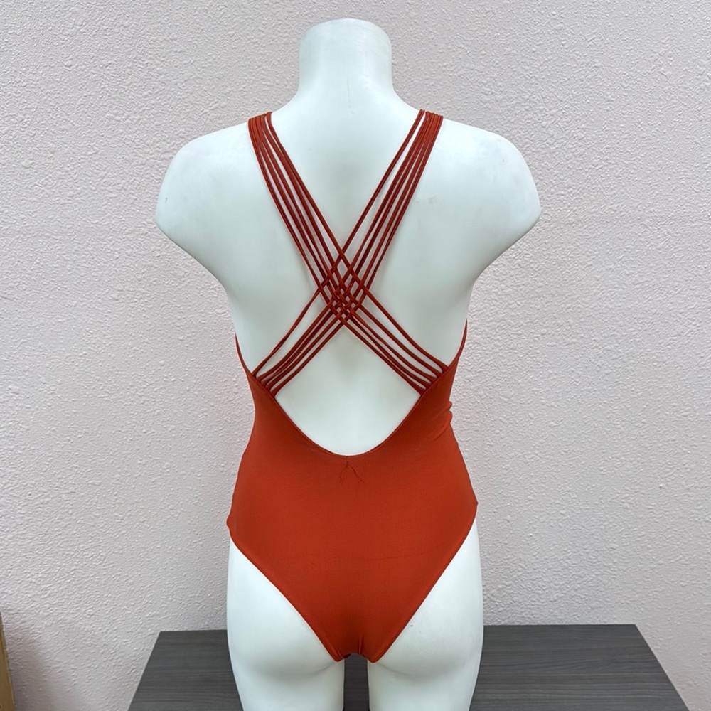 Chic Rust One-Piece Swimsuit - Picture 5 of 6